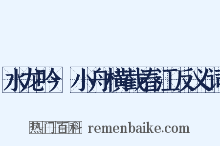 水龙吟·小舟横截春江反义词是什么意思的图片